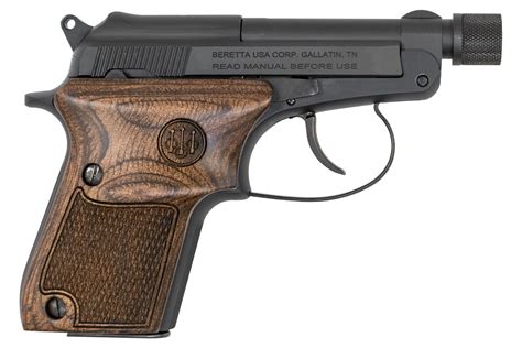 Beretta 21a Bobcat Covert 22lr Pistol With Wood Grips And Threaded