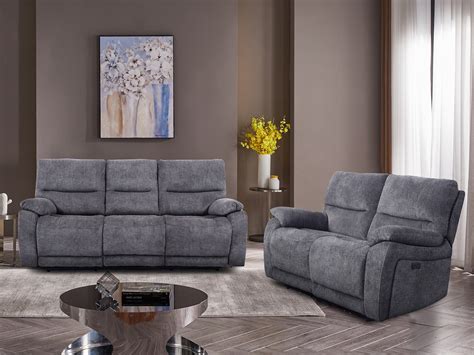Cheers Luxury Fabric Power Recliner Sofa Set
