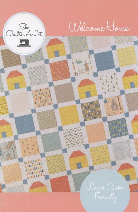 Welcome Home She Quilts Alot Patchwork Quilt Pattern Fabric Patch