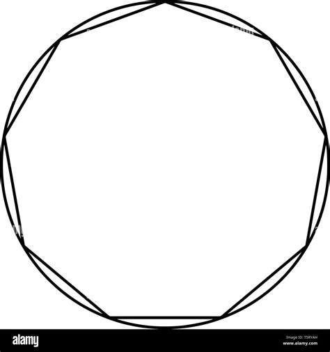 A Nonagon Within A Circle The Six Sides Of The Hexagon Are All Equal