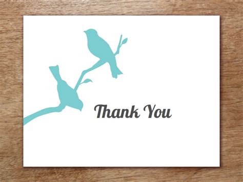 Love Birds Printable Thank You Card
