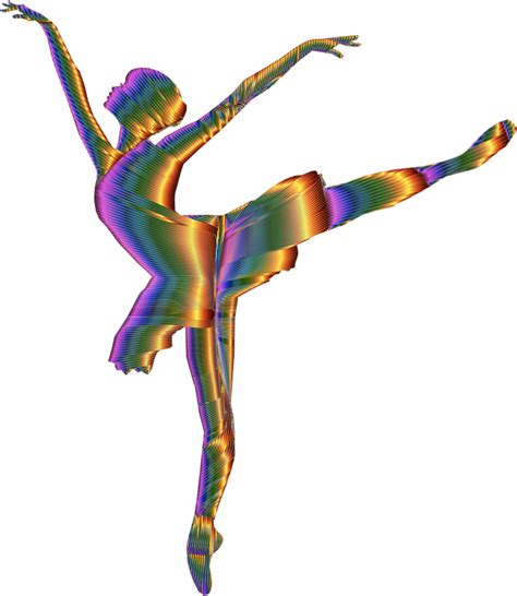 Chromatic Graceful Ballerina Silhouette No Background Openclipart