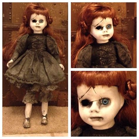 Bastet2329 Ooak Mourning Redhead Creepy Doll One Eye Creepy Dolls