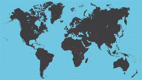 Vector World Map With All Countries Maproom