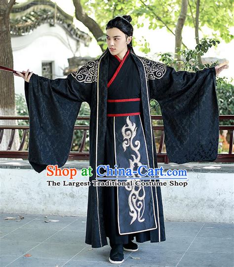 Ancient Chinese Traditional Costume Hanfu Dress Men Tang Suit Folk