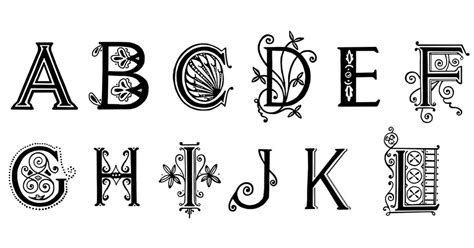 Alphabet Letters Template In Fancy Writing