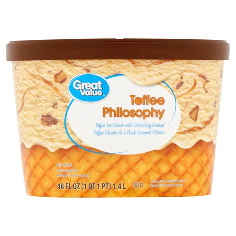 Great Value Toffee Philosophy Ice Cream 48 Oz