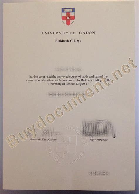 Buy University Of London Birkbeck College Fake Diplomabuy Fake Diploma