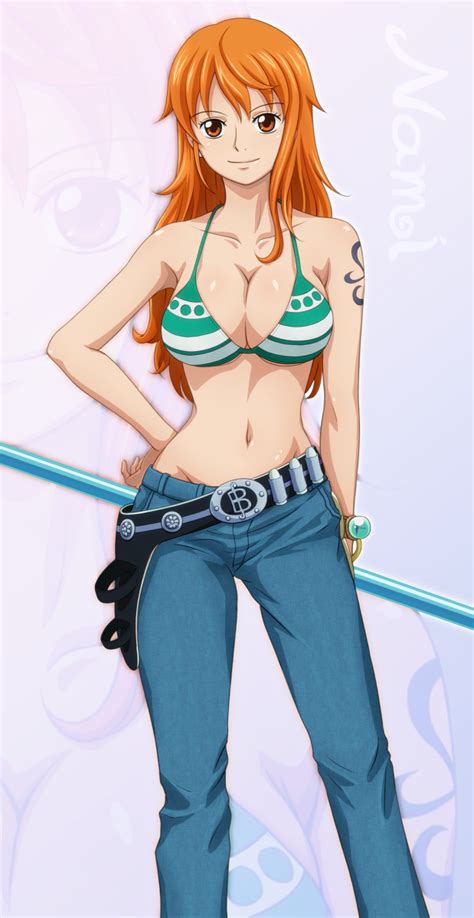 Fukuro Ooji Nami One Piece One Piece Highres 1girl Bangle Bikini Bikini Top Only