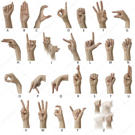 Asl Alphabet With Labels — Stock Photo © Thisboy 5490182