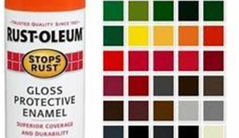 rust oleum 2x spray paint color chart