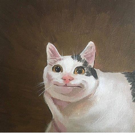 Painting Polite Cat Know Your Meme