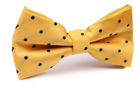 Yellow Bow Tie With Polka Dots Australia Designer Bowties Otaa