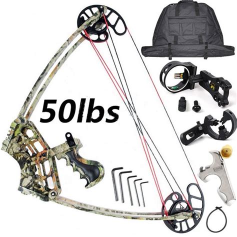 50lbs Camo Compound Bow Release Mechanism Draw Lock Archery Hunting