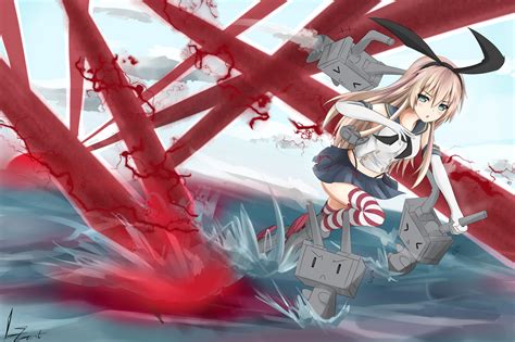 wallpaper id 1455216 480p anime collection kantai women shimakaze kantai collection