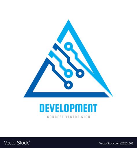 Development Electronic Technology Logo Vector Image