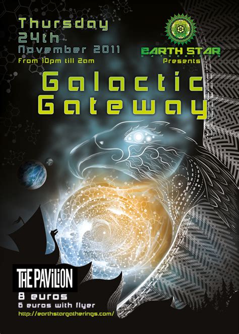 Galactic Gateway Psychedelic Party Poster And Flyer Design Andrei