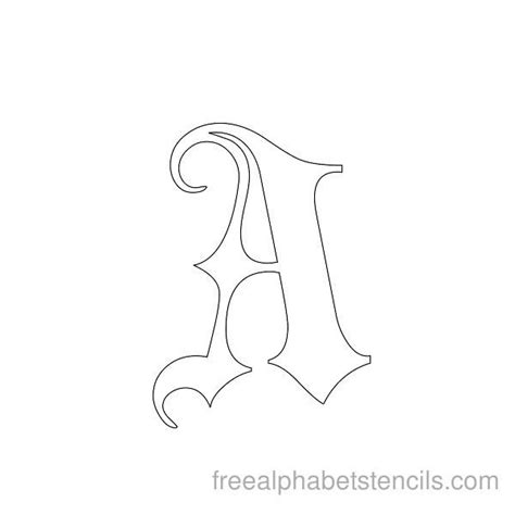 Gothic Alphabet Stencils With Images Gothic Alphabet Alphabet