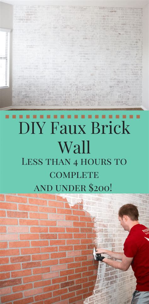 Diy Faux Brick Wall Easy Faux Brick Wall Using Brick Paneling