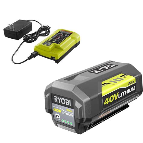 Ryobi 40 Volt Lithium Ion 40 Ah Battery And Charger Op4040a 03 The