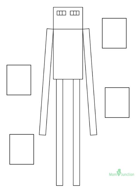Minecraft Enderman Coloring Page - Free Printable Coloring Pages for Kids