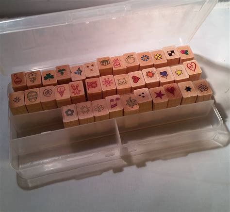 Set Of 36 Mini Rubber Stamps Etsy Holiday Themes Stamp Rubber Stamps