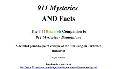 Critique Of 911 Mysteries