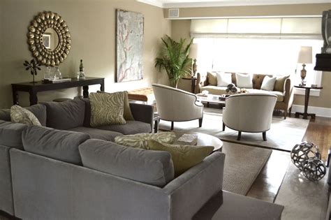 It turned out that two couches next to each other are a real find for long and narrow living rooms since such a set of furniture allows you to design different recreation areas that are quite symmetrical and at. Living room with two seating areas. | Livingroom layout ...