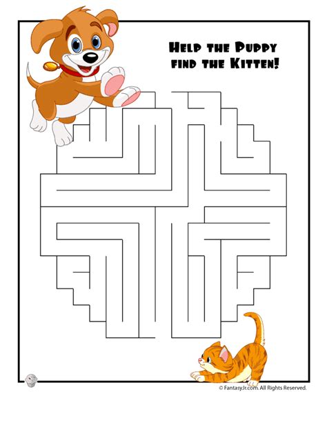 Dog Maze Printable Woo Jr Kids Activities Childrens Publishing