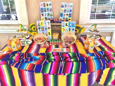 Mexican Theme Party Fiesta Fiesta Fiesta Mexicana Bright Colors Lotería Cards
