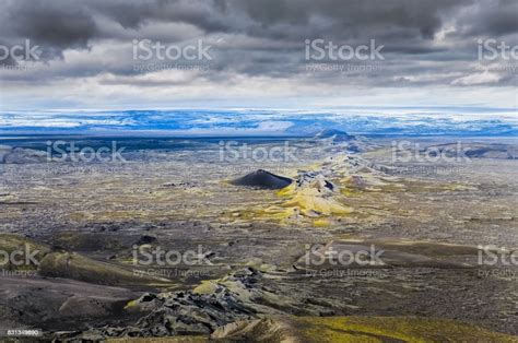 Dramatic Volcanic Landscape With Chain Of Craters Lakagigar Stock Photo