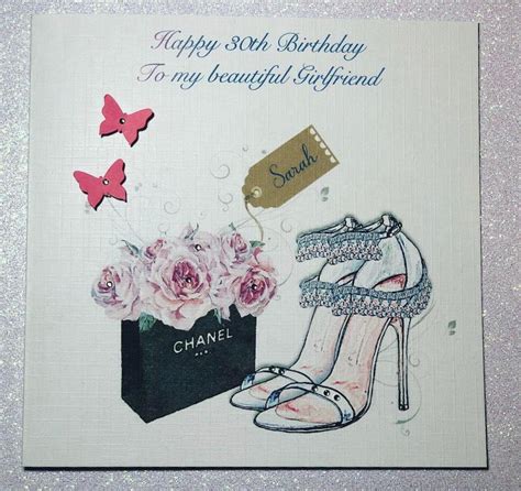 Happy 30th Birthday Womens Personalised Card Handmade Etsy
