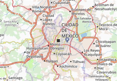Kaart Michelin Ciudad De México Plattegrond Ciudad De México