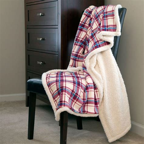 Check spelling or type a new query. Lavish Home Plaid Fleece Sherpa Polyester Throw Blanket-61 ...