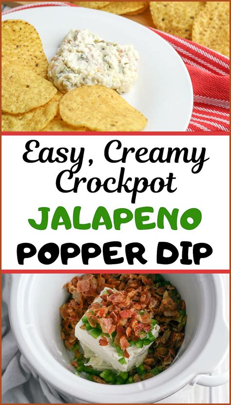 Easy Creamy Crockpot Jalapeno Popper Dip Appetizer Recipes Party