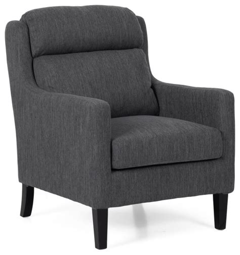 Contemporary Accent Chair Padded Seat And Sloped Arms Transitional Armchairs And Accent