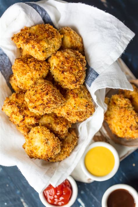 A kid that eats can make for a less stressed parent and so keeping several boxes of these handheld, breaded chicken saviors on hand in the freezer at all times is a strategy adopted by countless parents. Baked Chicken Nuggets Recipe (VIDEO) - The Cookie Rookie®