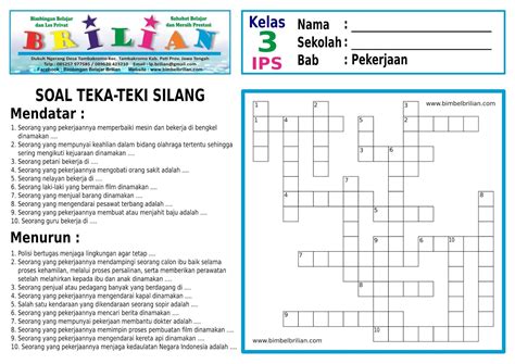 Check spelling or type a new query. Soal Teka-Teki Silang (TTS) IPS Kelas 3 SD Bab Mengenal ...