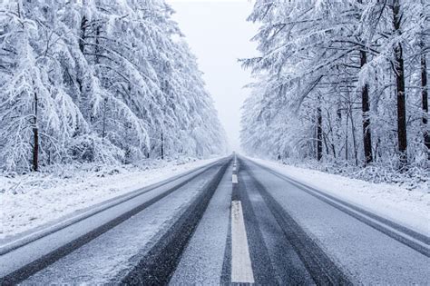 Frozen Road Hokaidojapan Stock Photo Download Image Now Istock