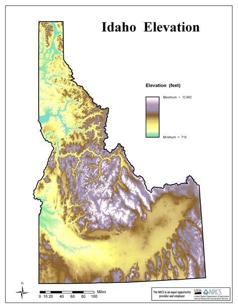 Idaho Elevation Map Elevation Map Idaho Map