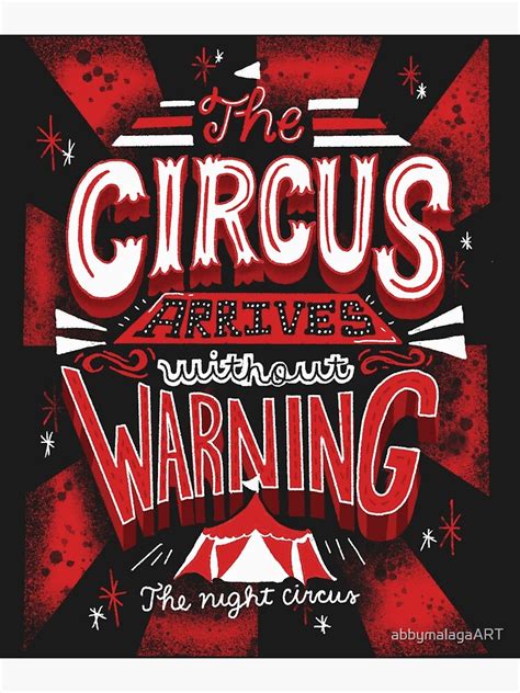 The Circus Arrives Without Warning The Night Circus Bookish Merch