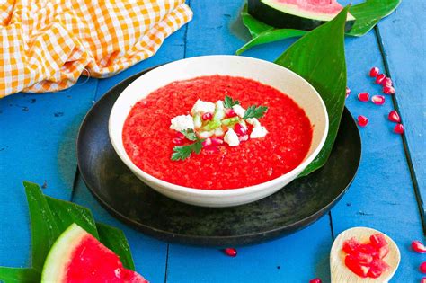 Spicy Watermelon Gazpacho Cold Soup Thepeppercook