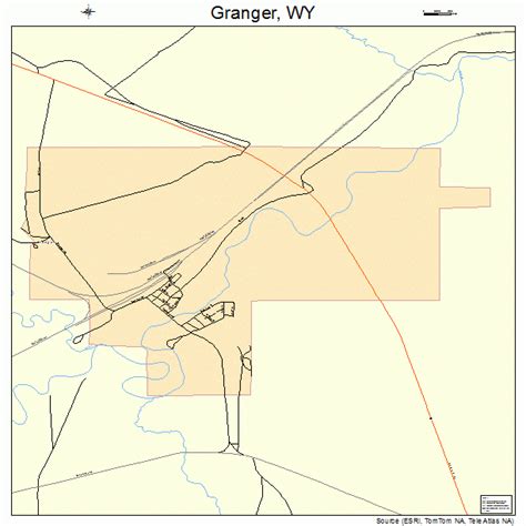 Granger Wyoming Street Map 5632870