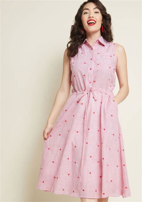A Likely Starry Cotton Shirt Dress Frock For Women Cotton Short