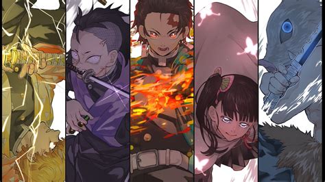 Download 2560x1440 Demon Slayer Characters Kimetsu No