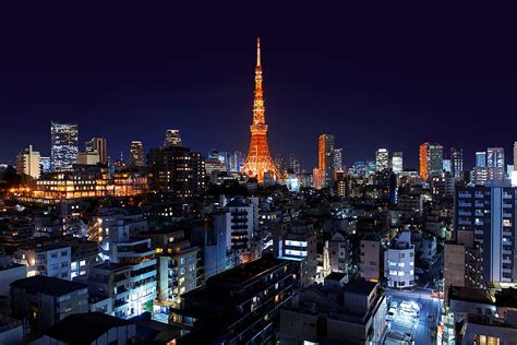 Japonia Minato Roppongi Tokyo Paranteze Turn Noapte Arhitectură