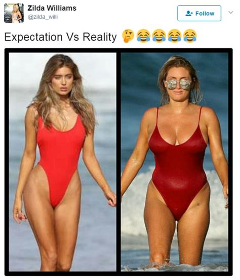 Zilda Williams Slim Expectations Meme On Twitter Daily Mail Online