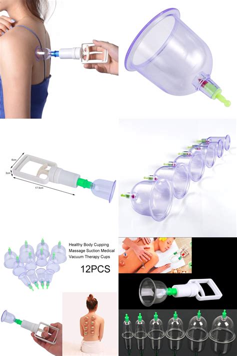 Visit To Buy 12pcs Chinese Medical Vacuum Cupping With Suction Pump Suction Therapy Device Set