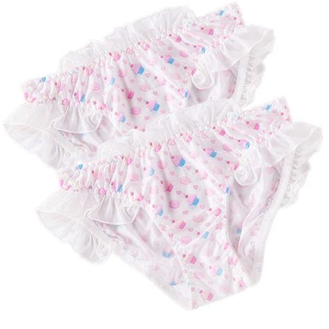 Yomorio Girls Strawberry Panties Cute Floral Ruffle Underwear Soft Milk Silk Briefs For Women