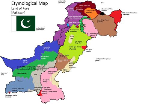 Etymological Map Of Pakistan Retymology